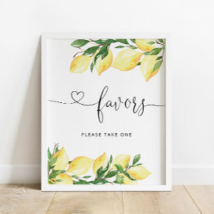 Undertecknande av favoriter för Citrus Lemon Baby Poster