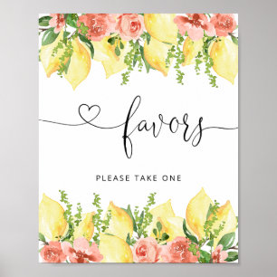 Undertecknande av favoriter för Citrus Lemon Baby Poster