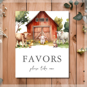 Undertecknande av favoriter för Cute Farm Animal B Poster