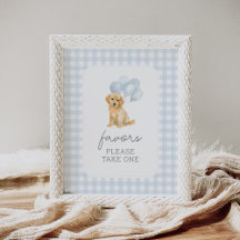 Undertecknande av favoriter för Gingham Baby Showe