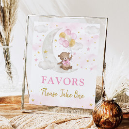 Undertecknande av favoriter för Guld i Måne Nalle  Poster