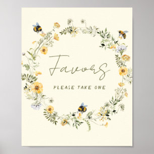 Undertecknande av favoriter för Möhippan Wildblomm Poster