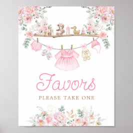 Undertecknande av Favoriter för Rosa av Barnkläder Poster