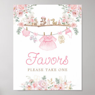 Undertecknande av Favoriter för Rosa av Barnkläder Poster
