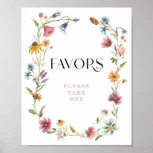 Undertecknande av favoriter för Wildblomsboho-Möhi Poster