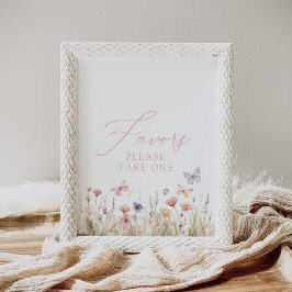 Undertecknande av favoriter i Butterfly Wildbloms  Poster