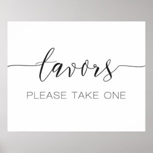 Undertecknande av favoriter i Calligraphy Wedding Poster