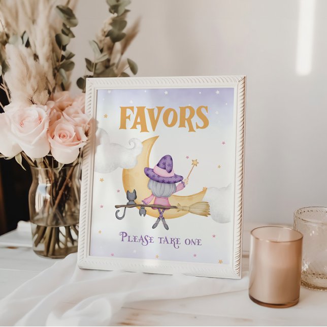 Undertecknande av favoriter i Halloween Cute Witch Poster (Skapare uppladdad)