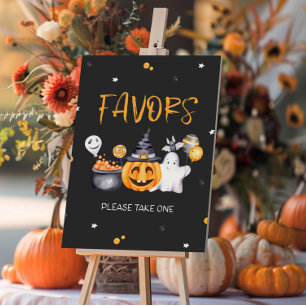 Undertecknande av favoriter i halloween fest poster