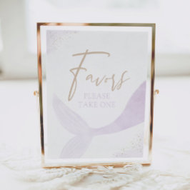 Undertecknande av favoriter i lila Sjöjungfru Girl Poster