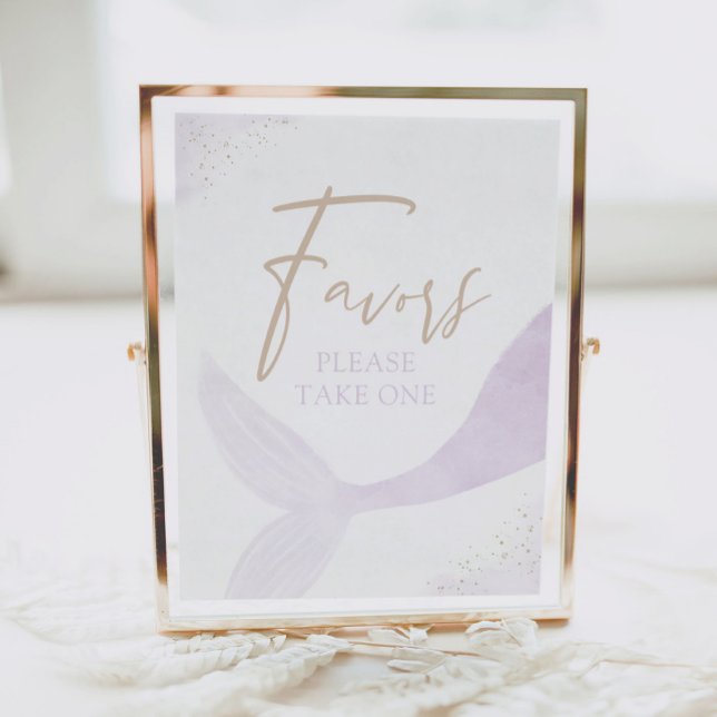 Undertecknande av favoriter i lila Sjöjungfru Girl Poster (Skapare uppladdad)