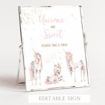 Undertecknande av favoriter i Magic Unicorn Birthd