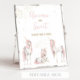 Undertecknande av favoriter i Magic Unicorn Birthd Poster