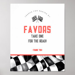Undertecknande av favoriter i Red Tävling-Födelsed Poster