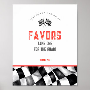 Undertecknande av favoriter i Red Tävling-Födelsed Poster