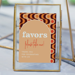 Undertecknande av favoriter i Retro Arch Orange We Poster
