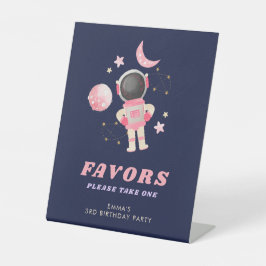 Undertecknande av favoriter i rosa Space Astronaut