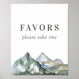 Undertecknande av favoriter i Rustic Watercolor Mo Poster