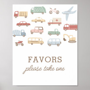 Undertecknande av favoriter i Transport Födelsedag Poster