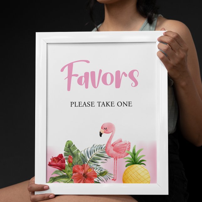 Undertecknande av favoriter i Tropical Flamingo Ro Poster (Skapare uppladdad)