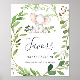 Undertecknande av favoritfavoriter för elefant bab poster