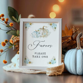Undertecknande av favoritfavoriter för Fall Pumpki Poster