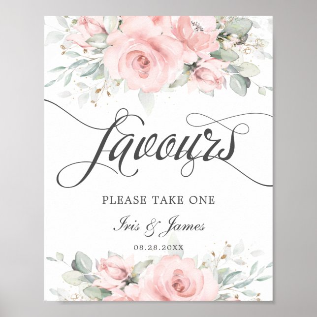 Undertecknande av Greenery Wedding-favoriter för m Poster (Framsidan)