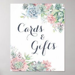 Undertecknande av gröna kort för Blommigt av klum Poster