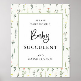 Undertecknande av jodrosse Garden Succulors Favors Poster