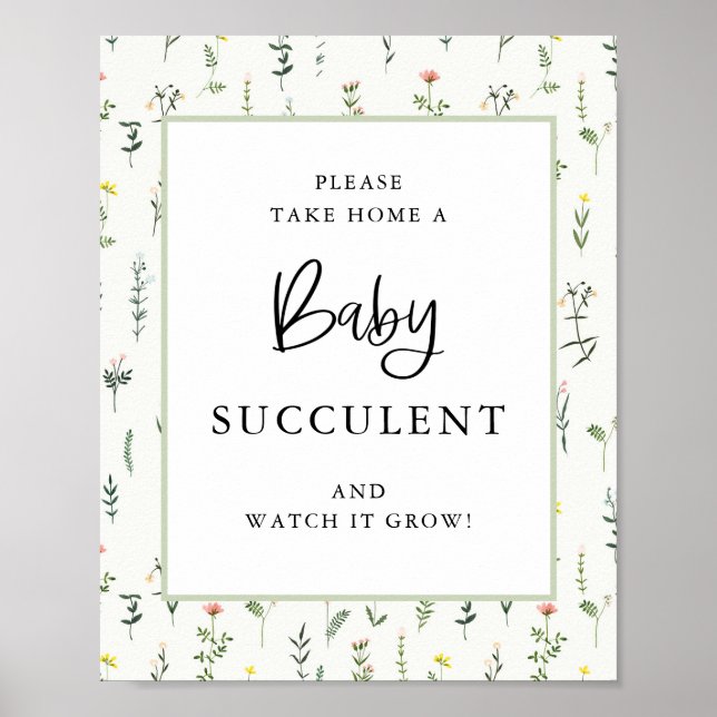 Undertecknande av jodrosse Garden Succulors Favors Poster (Framsidan)