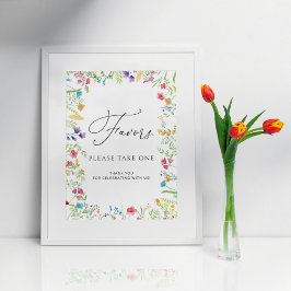 Undertecknande av jokerblommor poster