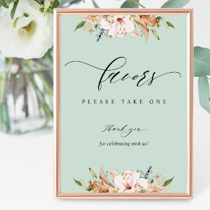 Undertecknande av Lodrät för favoritbloomer och si Poster