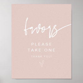 Undertecknande av MARLO Modern Boho  Rosa Favors Poster
