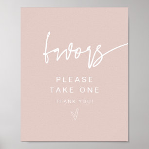 Undertecknande av MARLO Modern Boho  Rosa Favors Poster