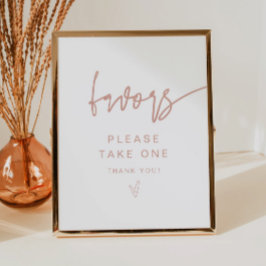 Undertecknande av MARLO Modern Boho  Rosa Favors Poster