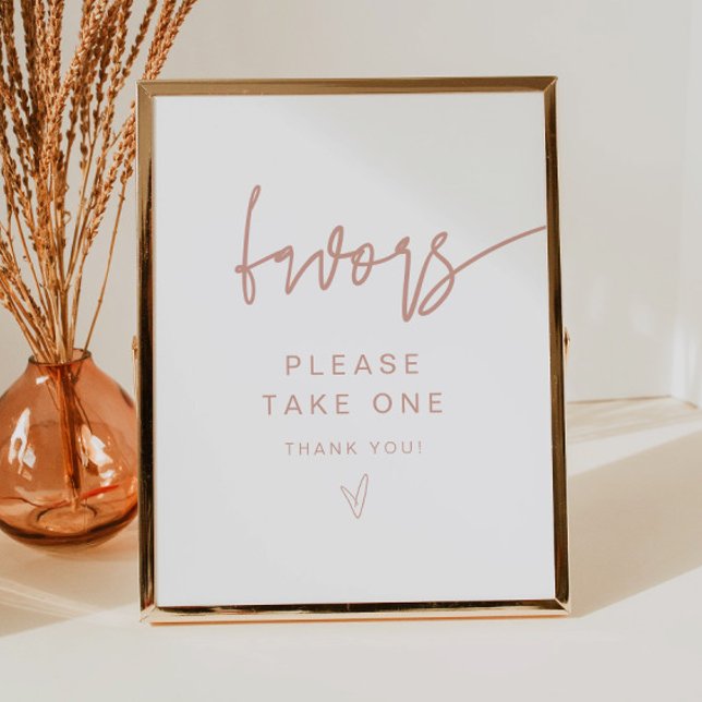Undertecknande av MARLO Modern Boho  Rosa Favors Poster (Skapare uppladdad)