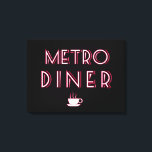 Undertecknande av Middag för metro Art Deco Canvastryck<br><div class="desc">Metro Art Deco Middag Sign Metro är ett populärt namn för diners. Den här Middagen är en vit, röd och svart perfekt som passar ditt snyggt. Art Deco var en pastit av många olika stilar, ibland motsägelsefull, som förenades av en önskan att vara modern under 1800-talet i tidigt. Det har...</div>