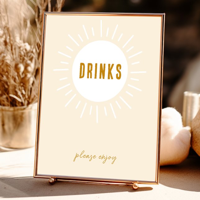 Undertecknande av minimal Boho Sunshine Baby Showe Poster (Skapare uppladdad)