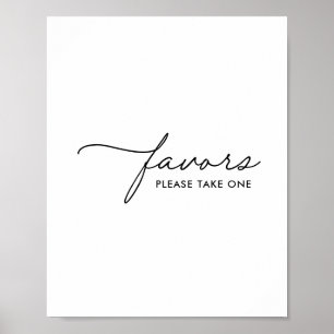Undertecknande av minimalistfavoriter för svart oc poster