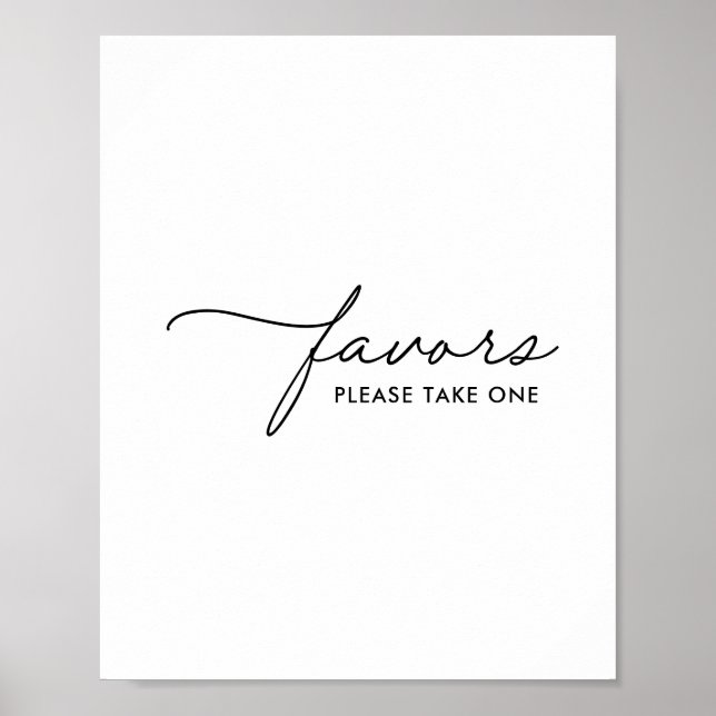 Undertecknande av minimalistfavoriter för svart oc poster (Framsidan)