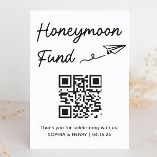 Undertecknande av Minimalistisk Honeymånfond QR-ko