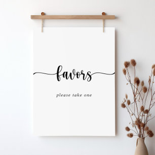 Undertecknande av minimalistkalligrafifavoriter poster