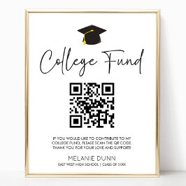 Undertecknande av minsta Studenten QR Code College Poster