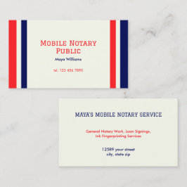 Undertecknande av Mobile Notary Loan Visitkort