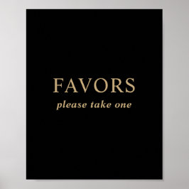 Undertecknande av moderna minimala svartvita Guld- Poster