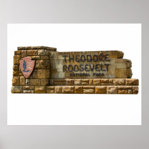 Undertecknande av nationalparken Theodore Roosevel Poster
