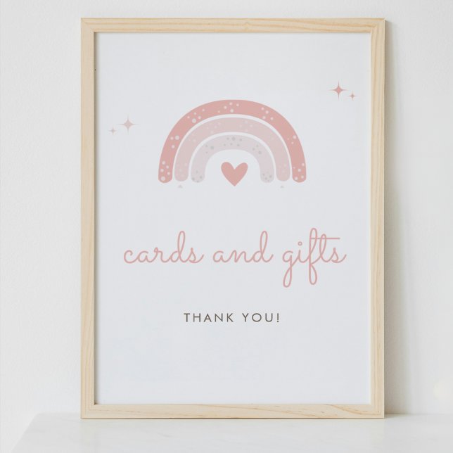 Undertecknande av regnbåge med vattenfärg och gåvo poster (Skapare uppladdad)