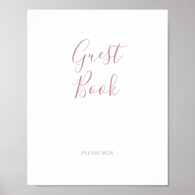 Undertecknande av Ro Guest Bok i Elegant Poster (Framsidan)