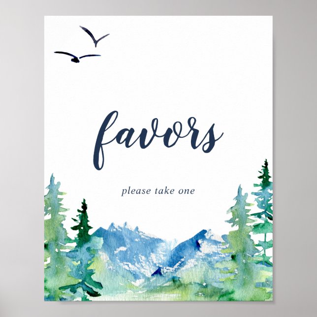 Undertecknande av Rocky Mountain Wedding Favors Poster (Framsidan)