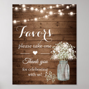 Undertecknande av Rustic Baby's Band Ljus-favorite Poster